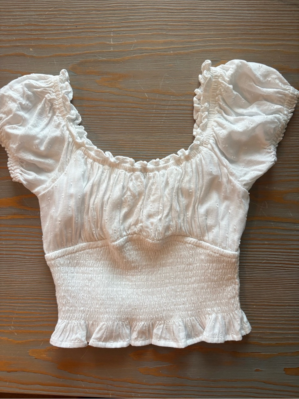 White Hollister Top Peplum